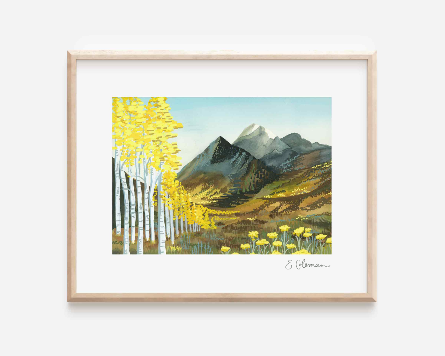 Sierra Aspens Print