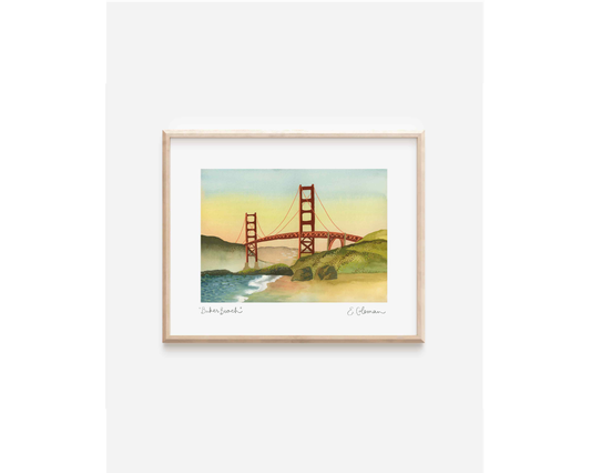 Baker Beach Golden Gate Bridge Print