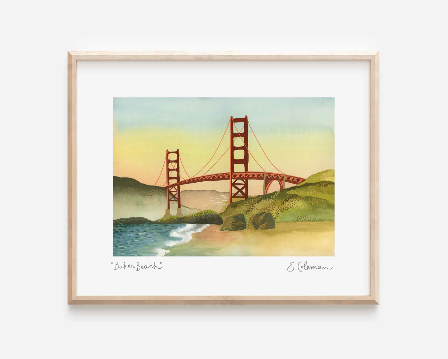 Baker Beach Golden Gate Bridge Print