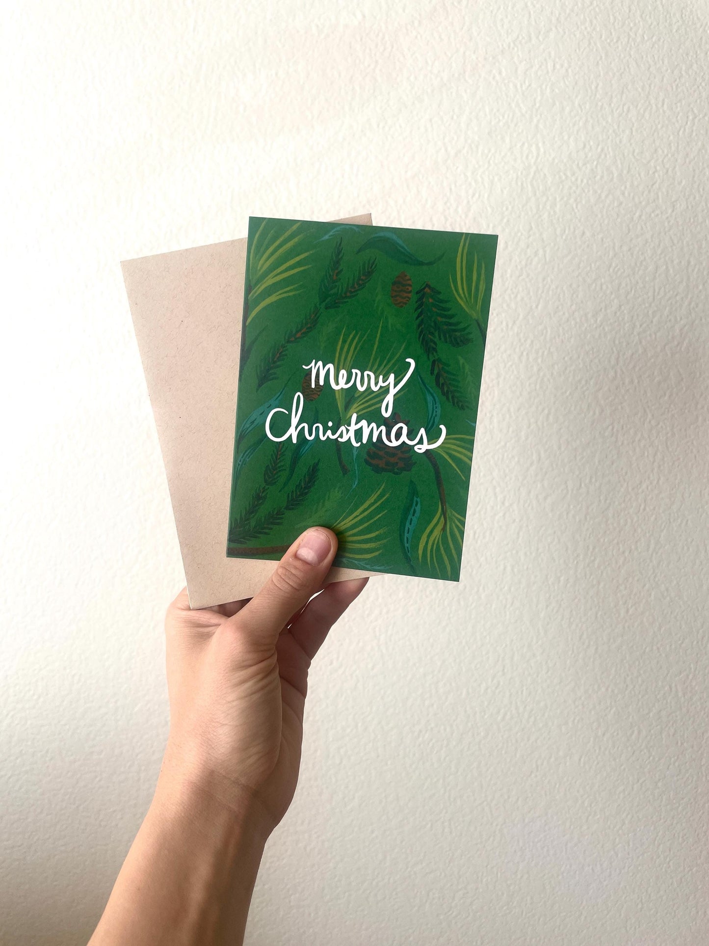 Merry Christmas Greenery Card