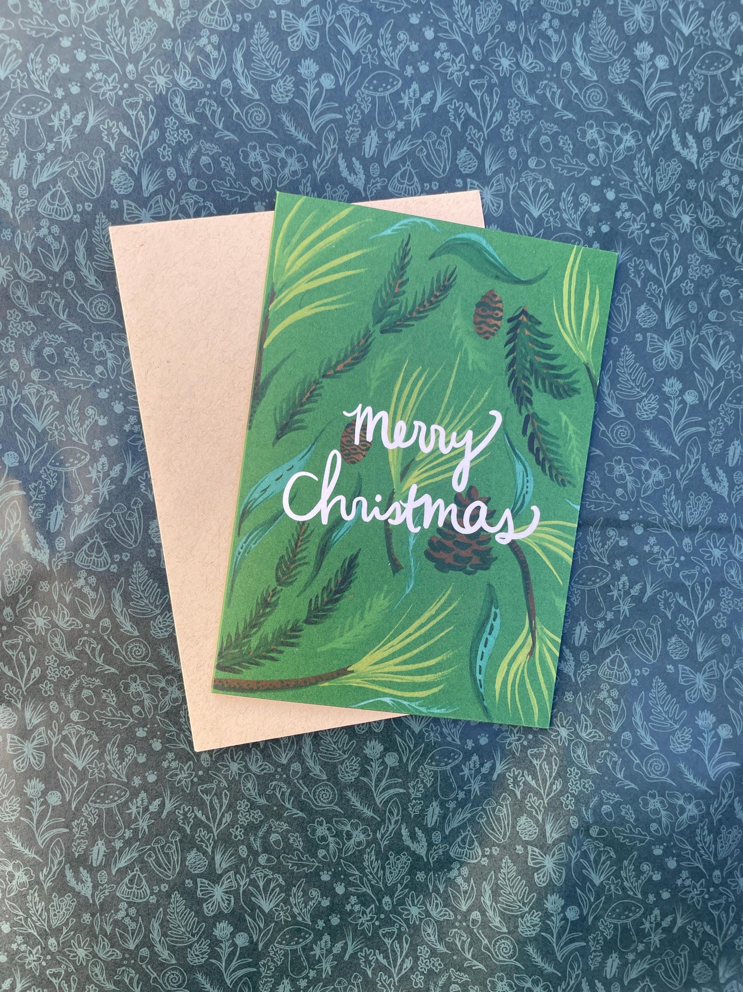 Merry Christmas Greenery Card